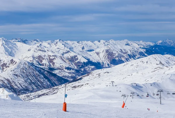 Valley view of Val Thorens.  France Stock Picture
