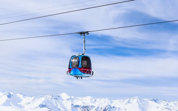 Kabin teleferik Kayak Merkezi Meribel, Fransa — Stok fotoğraf