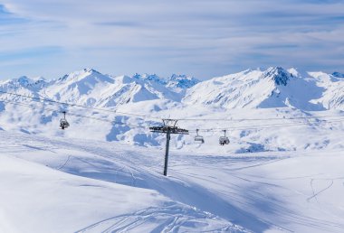 Val Thorens Vadi Manzaralı. Fransa