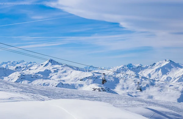 Vista do vale de Val Thorens. França — Fotografia de Stock