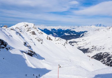 Meribel Kayak Merkezi eteklerinde. Fransa