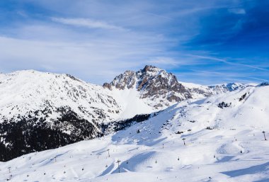 Meribel Kayak Merkezi eteklerinde. Fransa