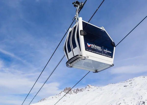 Kabin teleferik Kayak Merkezi Meribel, Fransa — Stok fotoğraf