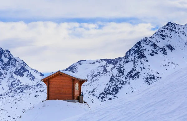 Op de hellingen van het skigebied van Meribel. Frankrijk — Stockfoto