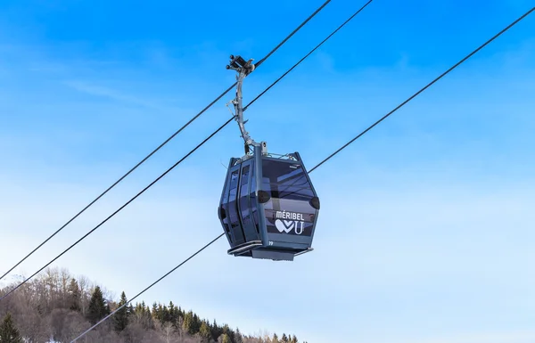 Cabin cableway ski resort of Meribel, France — Stock Photo, Image