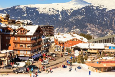 Kışın kayak Resort Courchevel 1850 m. Fransa