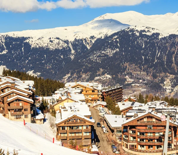 Ski Resort Courchevel 1850 m in de winter. Frankrijk — Stockfoto