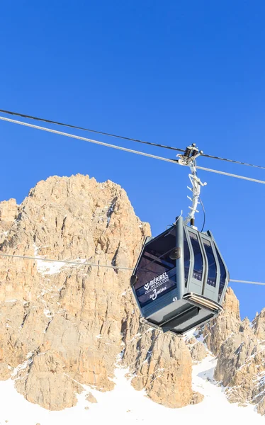 Kabin teleferik Kayak Merkezi Meribel, Fransa — Stok fotoğraf