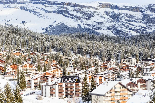 Stazione sciistica Laax. Svizzera — Foto Stock