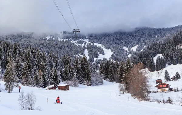 Ski Resort Laax. Švýcarsko — Stock fotografie