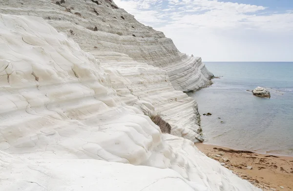 Fragment din stânca albă numită "Scala dei Turchi" în Sicilia , — Fotografie, imagine de stoc