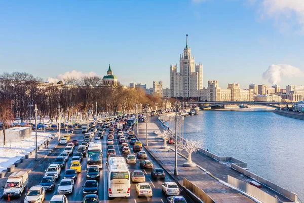 Moskvoretskaya Embankment High Rise Building Kotelnicheskaya Embankment Moscow Russia — Stock Photo, Image