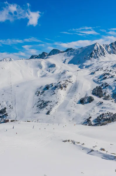 Skigebiet Grandvallira Blick Auf Die Pyrenäen Ruhe Mit Der Ganzen — Stockfoto