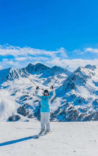 Station Ski Grandvallira Vue Sur Les Pyrénées Reposez Vous Avec — Photo