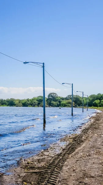 Lago Relajante Nicaragua Paisaje Con Árbol Nicaragua Centroamérica — Foto de Stock
