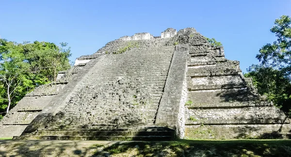 Temple Masks Peten Grand Plaza Tikal National Park Yucatan Guatemala — Stock Photo, Image