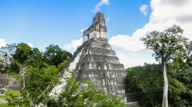 Temple No. 1t, Tikal, UNESCO Dünya Mirasları Alanı, Tikal Ulusal Parkı, Peten, Guatemala