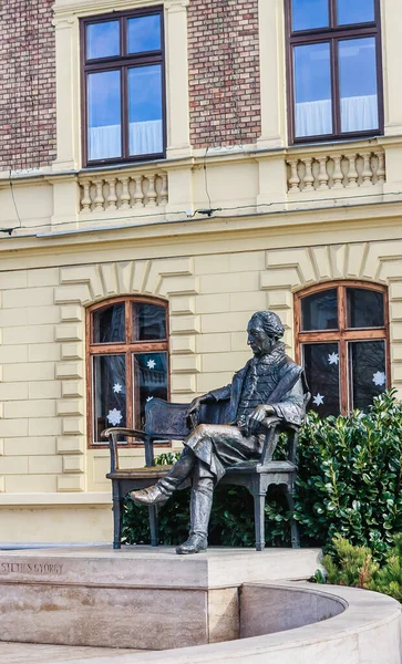 Statue Count Gyorgy Franciscan Church Foe Square Keszthely Hungary — Stock Photo, Image