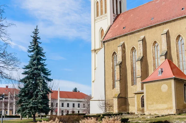 Fragment Gothic Franciscan Parish Church Kezsthely Hungary Built 1390 Renovated — Stock Photo, Image