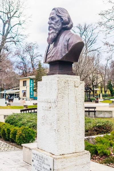 Statua Sandor Kisfaludy Era Poeta Lirico Ungherese Balatonfured — Foto Stock