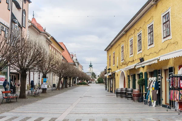 Kossuth Lajos Street Main Shopping Street Old Town Keszthely Oldest — Stock Photo, Image