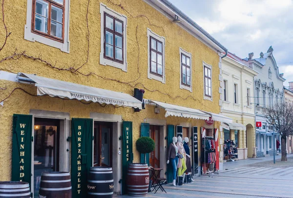 Obchod Oblečením Keszthely Street Maďarsko Evropa — Stock fotografie