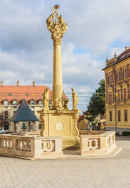 Columna Santísima Trinidad Plaza Ter Keszthely Hungría Europa —  Fotos de Stock