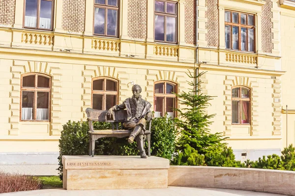 Statue Count Gyorgy Franciscan Church Foe Square Keszthely Hungary — Stock Photo, Image
