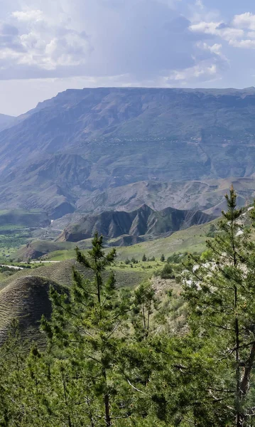 Rusya Dağıstan Dağ Manzarası Gunib Alanı — Stok fotoğraf