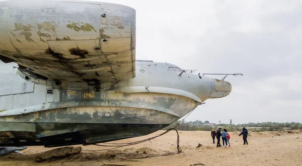 Projeto Foguete Ekranoplan 903 Lun Costa Mar Cáspio Daguestão Cidade — Fotografia de Stock