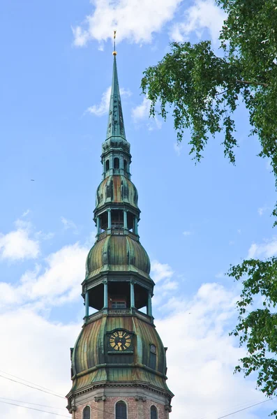 Kostel svatého Petra. Riga. Lotyšsko — Stock fotografie