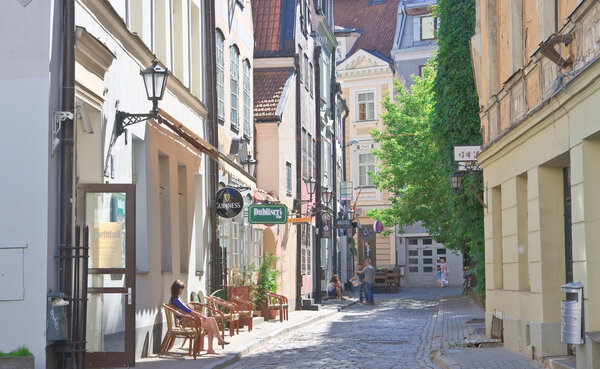Street in the old town. Riga