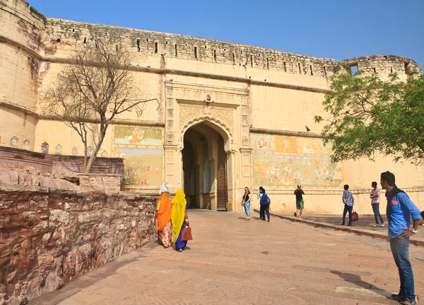 India, Jodhpur entrada fuerte Merangarh — Foto de Stock