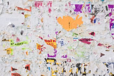 Arka plan. Ayaklıklı reklam sökük