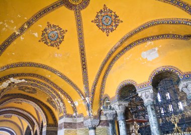 Ayasofya Istanbul'da iç. Çok katmanlı ecek