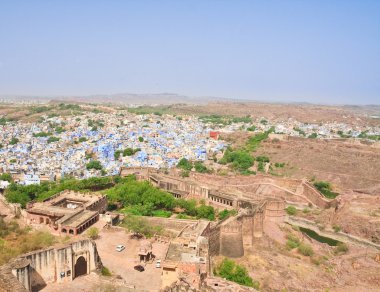 Jodhpur - mavi şehir. Rajasthan, Hindistan