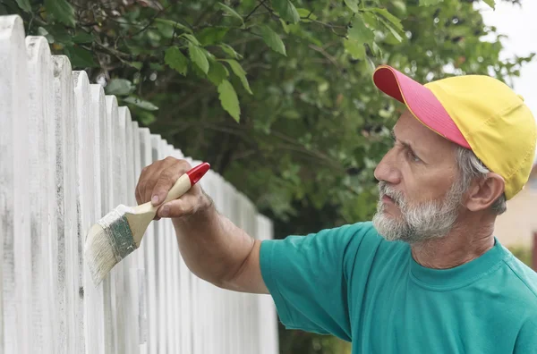 Pittura recinzione suburbana — Foto Stock