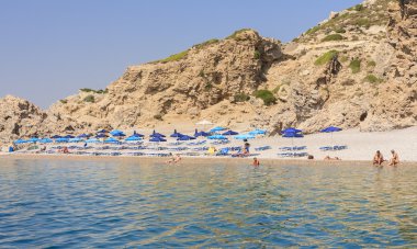 Körfez Afandou (Afandou Bay) Beach'te. Rodos Adası. Greec