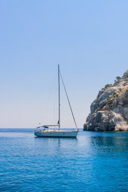 Faliraki Akdeniz beldesinde yatak. Rodos Adası. Yunanistan