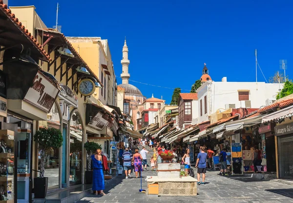 Ulice na starém městě. Ostrov Rhodos. Řecko — Stock fotografie