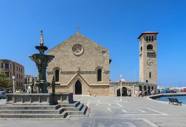 Chiesa dell'Annunciazione. Città Nuova. Isola di Rodi. Grecia — Foto Stock