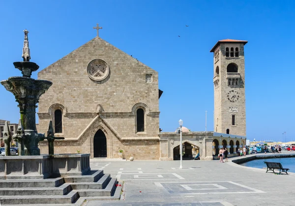 Iglesia de la Anunciación. New Town. La isla Rhodes. Países Bajos —  Fotos de Stock