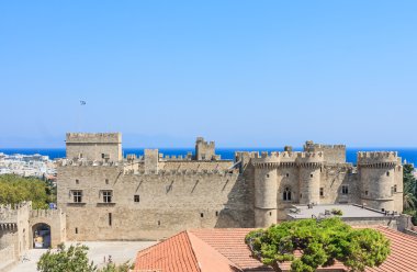 Rodos tarihi merkezi görünümü. Old Town. Rodos Adası