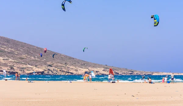 Поцелуй двух морей. (Prassonisi) Rhodes Island. Греция — стоковое фото