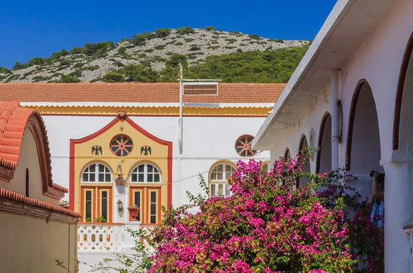 Kolostor panormitis. Symi-sziget. Görögország — Stock Fotó