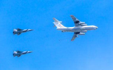 Moskova/Rusya - 9 Mayıs: Il-78 (Midas) Hava tanker gösterir 