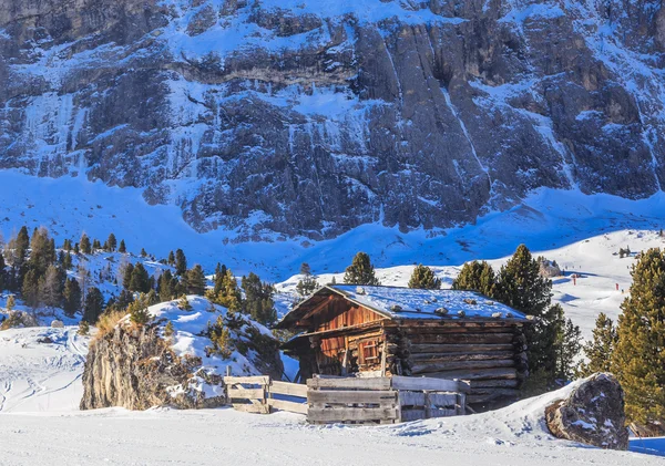 Skigebied van Selva di Val Gardena, Italië — Stockfoto