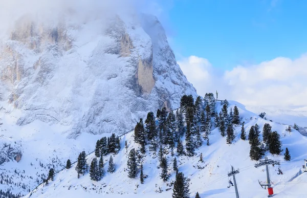 Χιονοδρομικό κέντρο του Selva di Val Gardena, Ιταλία — Φωτογραφία Αρχείου