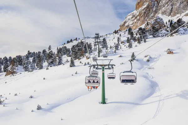 Горнолыжный курорт Selva di Val Gardena, Italy — стоковое фото