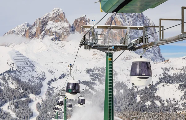 Горнолыжный курорт Selva di Val Gardena, Italy — стоковое фото